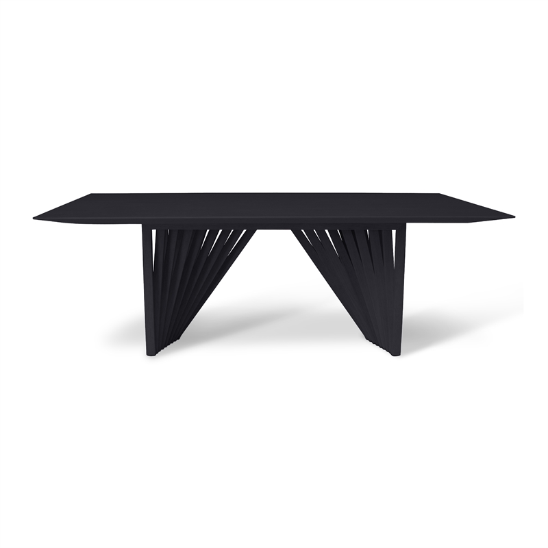 Urbia Modern Brazilian Laguna Wooden Top Dining Table in Ebano Frame
