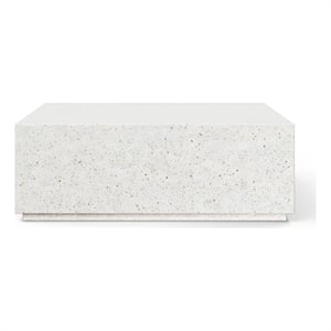 Urbia 47.25&quot Mixx Bloc Square Coffee Table in Ivory Terrazzo