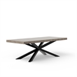 Urbia Mixx Hunter Dining Table in Black Frame Dark Grey Top