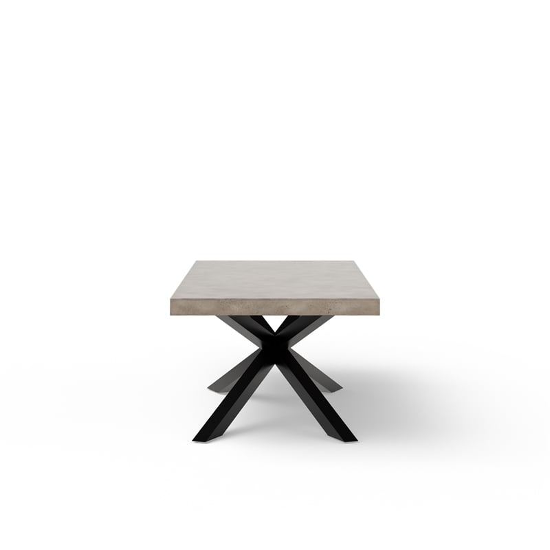 Urbia Mixx Hunter Dining Table in Black Frame Dark Grey Top