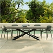 Urbia Mixx Hunter Dining Table in Black Frame Dark Grey Top