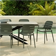 Urbia Mixx Hunter Dining Table in Black Frame Dark Grey Top