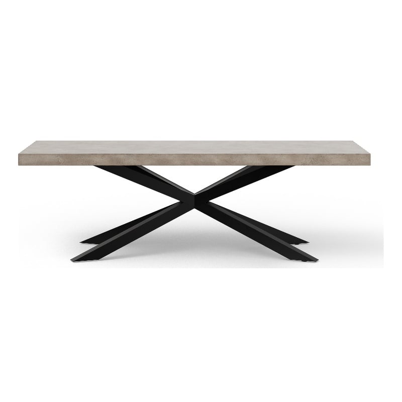 Urbia Mixx Hunter Dining Table in Black Frame Dark Grey Top