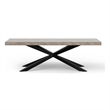 Urbia Mixx Hunter Dining Table in Black Frame Dark Grey Top