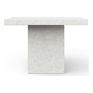 Urbia Mixx Una 59&quot Square Bar Height Dining Table in Ivory Terrazzo