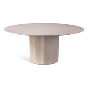 Urbia Modern Brazilian Atenas 71&quot Round Dining Table in Nevoa Frame