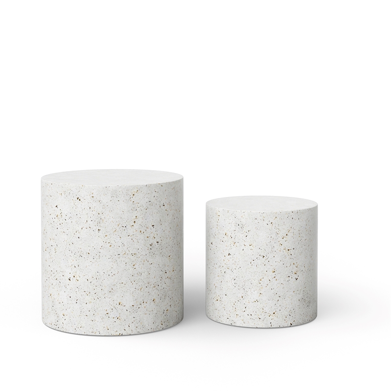 Urbia Mixx Una Pedestal Ivory Terrazzo (Set of 2)