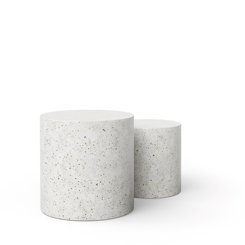 Urbia Mixx Una Pedestal Ivory Terrazzo (Set of 2)