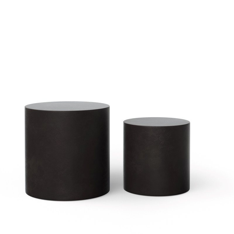 Urbia Mixx Una Pedestal in Lava Black (Set of 2)