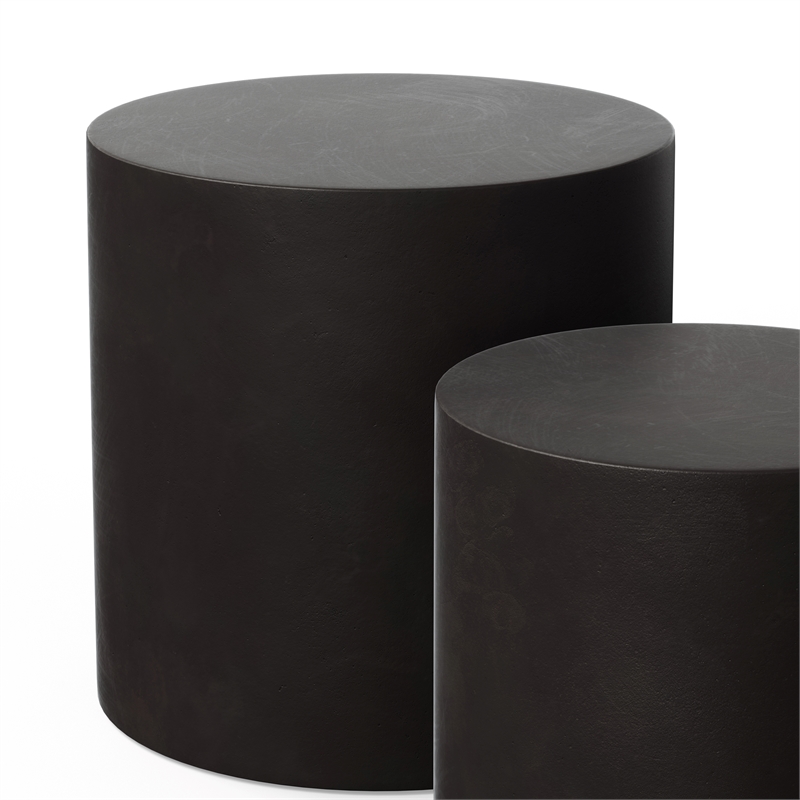 Urbia Mixx Una Pedestal in Lava Black (Set of 2)