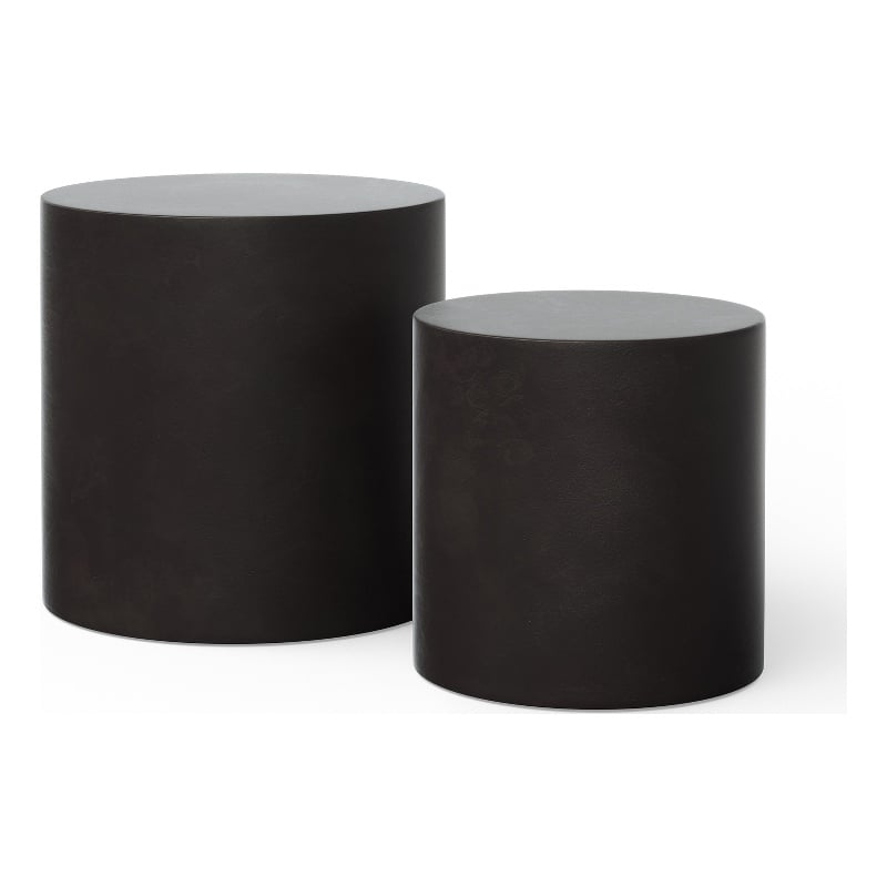 Urbia Mixx Una Pedestal in Lava Black (Set of 2)