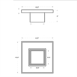 Urbia Mixx Una Square Coffee Table in Dark Gray