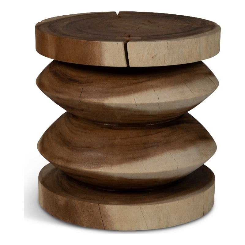 Urbia Naturals Asnee Accent Stool in Natural Brown