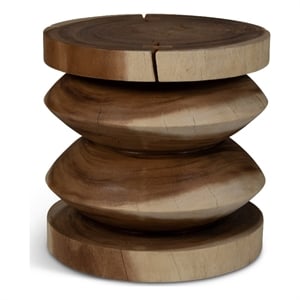 Urbia Naturals Asnee Accent Stool in Natural Brown