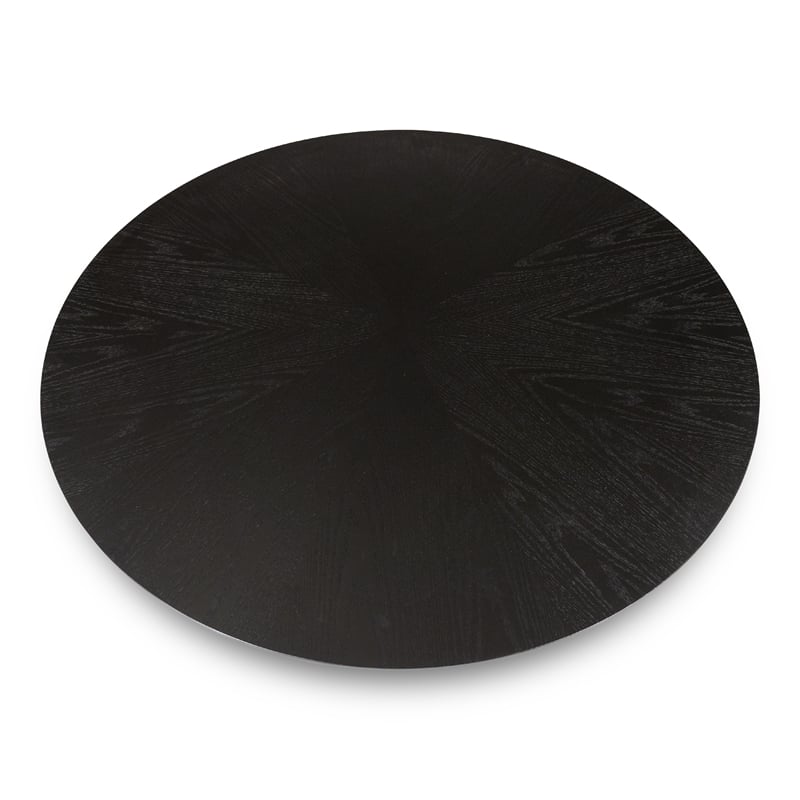Urbia Furniture Modern Brazilian Mona Wood Top Round Dining Table in Ebano