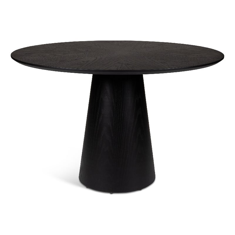 Urbia Furniture Modern Brazilian Mona Wood Top Round Dining Table in Ebano
