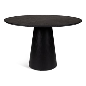 Urbia Furniture Modern Brazilian Mona Wood Top Round Dining Table in Ebano