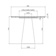 Urbia Furniture Modern Brazilian Bahia Dining Table in Damasco