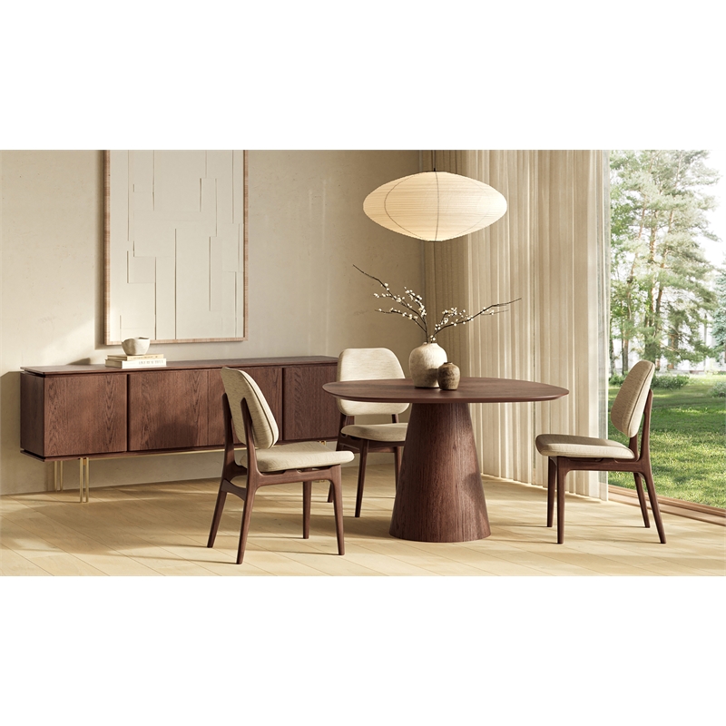 Urbia Furniture Modern Brazilian Bahia Dining Table in Nogal