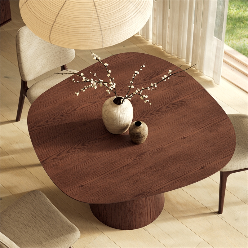 Urbia Furniture Modern Brazilian Bahia Dining Table in Nogal
