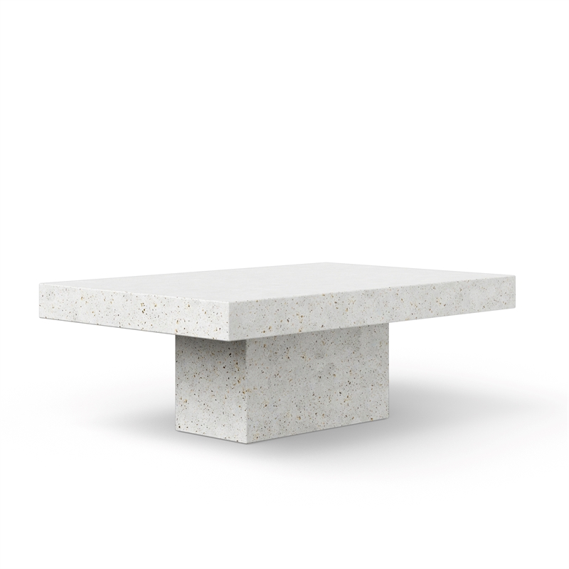 Urbia Mixx Una Rectangle Coffee Table in Ivory Terrazzo