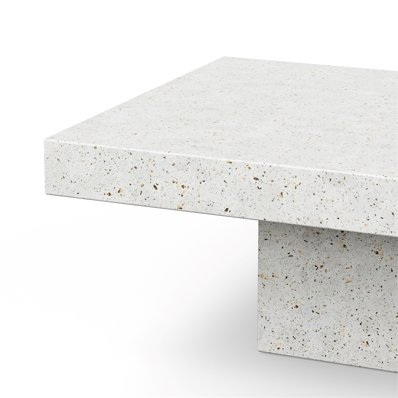 Urbia Mixx Una Rectangle Coffee Table in Ivory Terrazzo