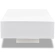 vidaXL Modern Rectangular Coffee Table in High Gloss White