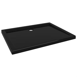 vidaXL 27.6&quotX35.4&quot Rectangular Abs Shower Base Tray in Black