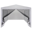 vidaXL 9.8' X 9.8' Party Tent With 4 Mesh Sidewalls in White