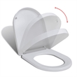 vidaXL Square Soft-Close Toilet Seat With Quick-Release in White