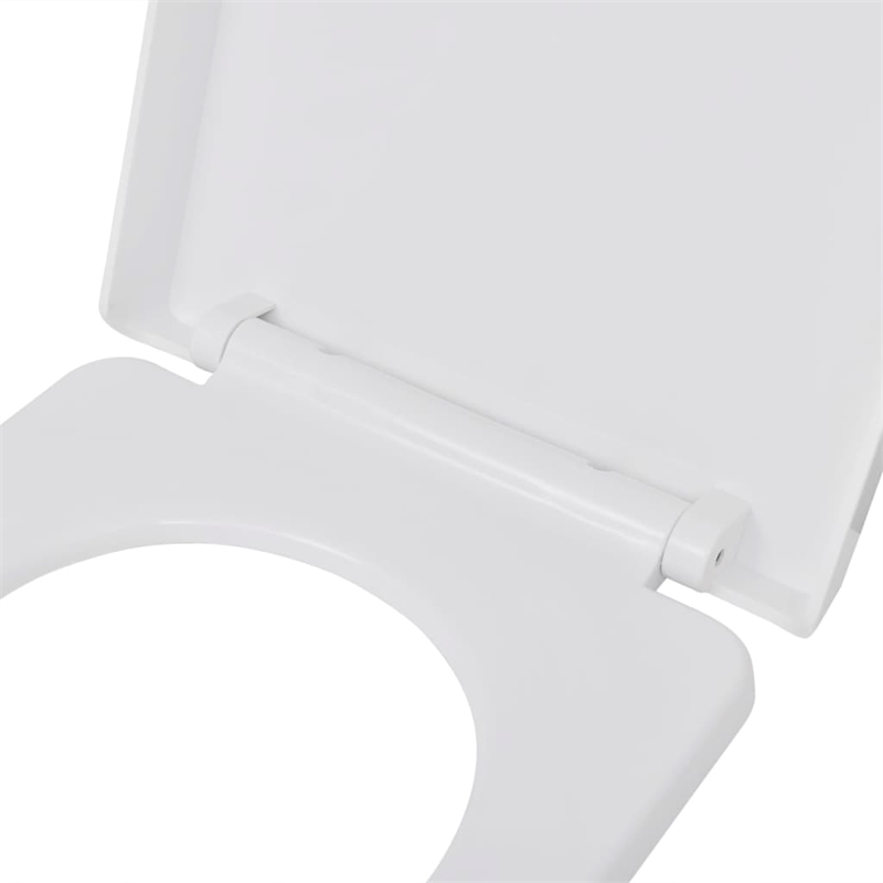 vidaXL Square Soft-Close Toilet Seat With Quick-Release in White