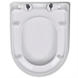 vidaXL Square Soft-Close Toilet Seat With Quick-Release in White