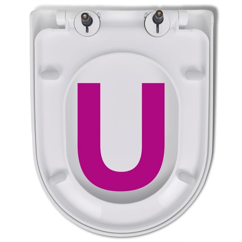 vidaXL Square Soft-Close Toilet Seat With Quick-Release in White
