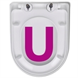 vidaXL Square Soft-Close Toilet Seat With Quick-Release in White