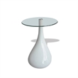 vidaXL 2 Piece Tempered Fiberglass Coffee Table in High Gloss White