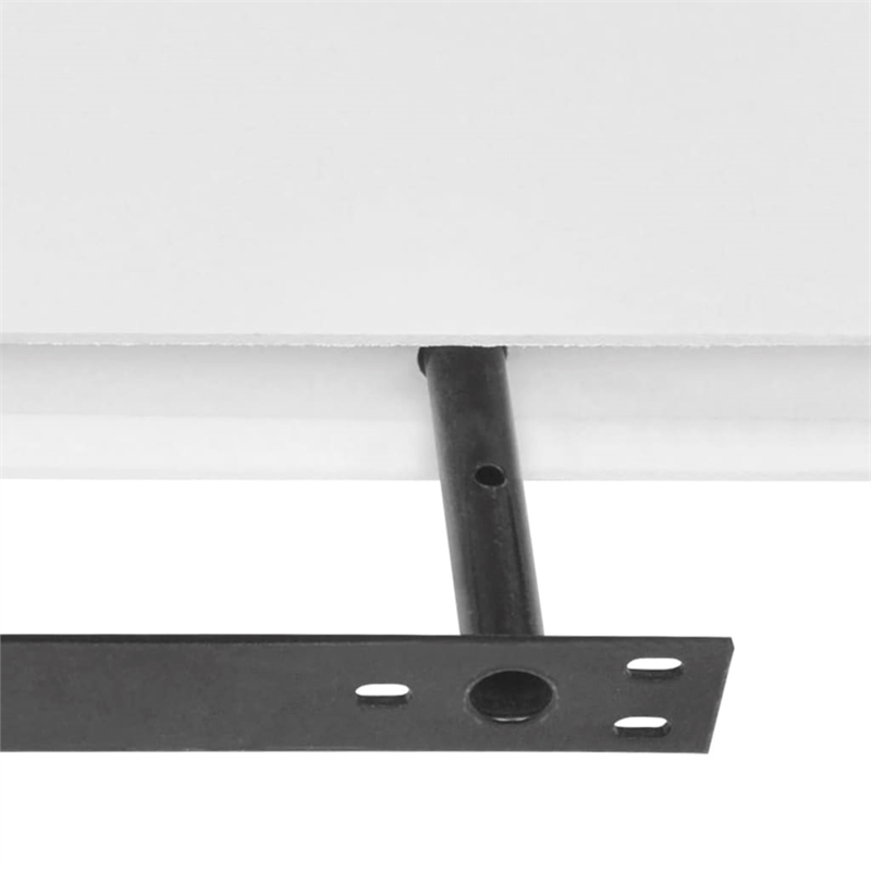 vidaXL MDF Wall Shelf With A Matte Finish in White (Set of 2)