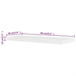 vidaXL MDF Wall Shelf With A Matte Finish in White (Set of 2)