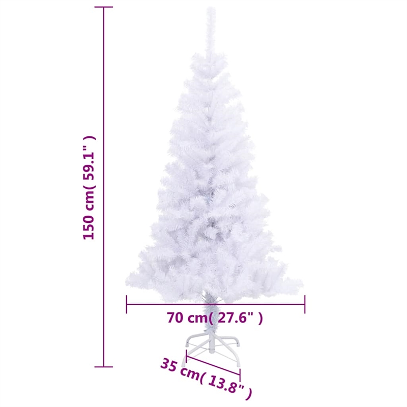 vidaXL Foldable PVC and Plastic Artificial Christmas Trees in White