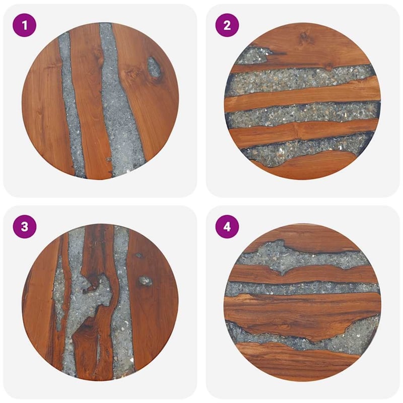 vidaXL Medium Solid Teak Mango Wood Coffee Table in Multicolor