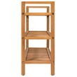vidaXL Large Solid Oak Wood Shoe Rack in Brown