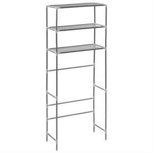 vidaXL Over Laundry Storage Rack in Silver