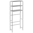 vidaXL Over Laundry Storage Rack in Silver