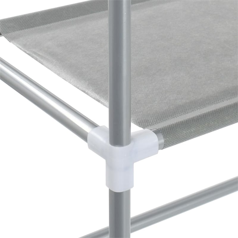 vidaXL Over Laundry Storage Rack in Silver
