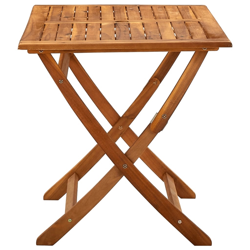 vidaXL Medium Foldable Solid Acacia Wood Garden Table in Natural