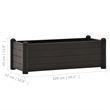 vidaXL Large UV-Resistant Polypropylene Raised Bed in Anthracite