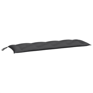 vidaXL 59.1&quot Polyester Oxford Fabric Garden Bench Cushion in Anthracite