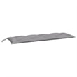 vidaXL Polyester Oxford Fabric Garden Bench Cushion in Gray