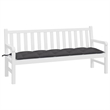 vidaXL Polyester Oxford Fabric Garden Bench Cushion in Anthracite