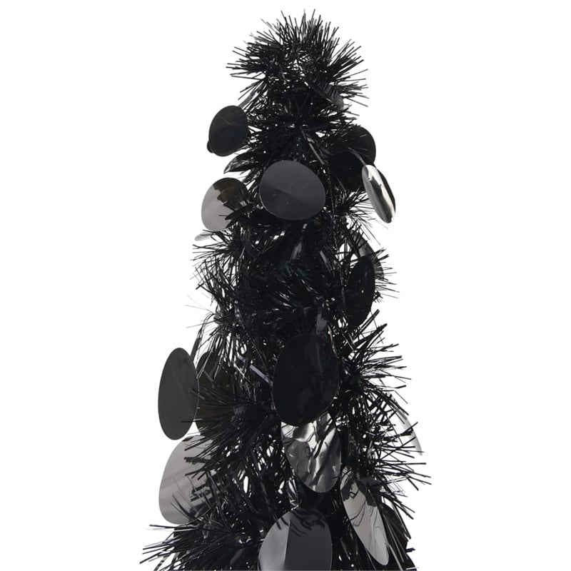 vidaXL Pop-Up Christmas Tree with PET Medium Foldable in Black