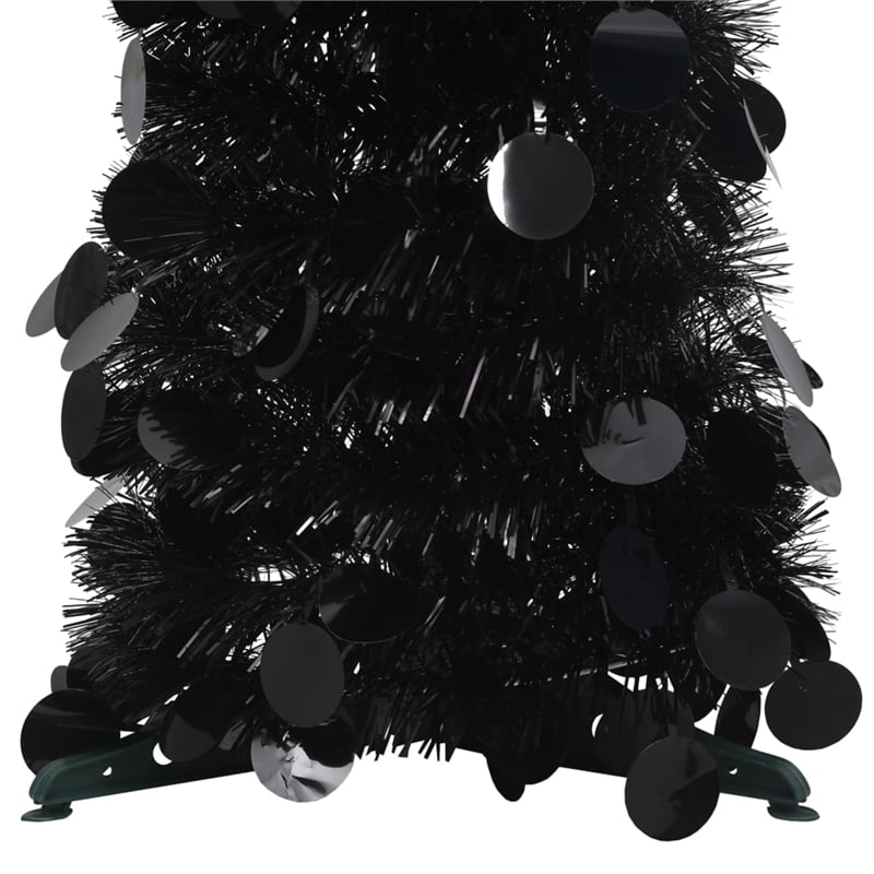 vidaXL Pop-Up Christmas Tree with PET Medium Foldable in Black